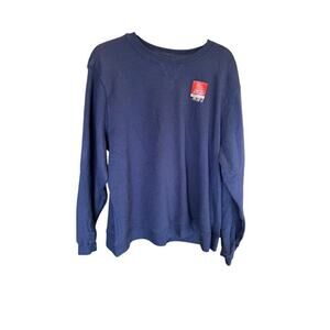 SJ Active Womens Navy Crewneck Sweatshirt SoftTech Fabric 1X NWT